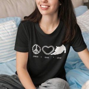Peace Love Dogs Long Sleeve Shirt, Dog Lover Shirt